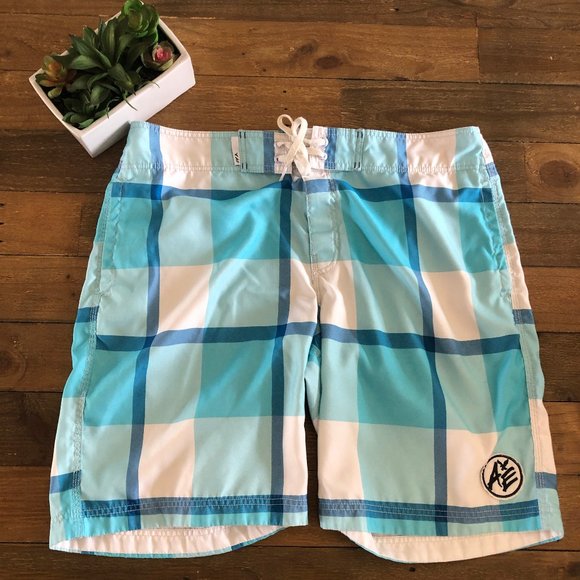 American Eagle Outfitters Other - American Eagle Blue Plaid Board Shorts Size XL